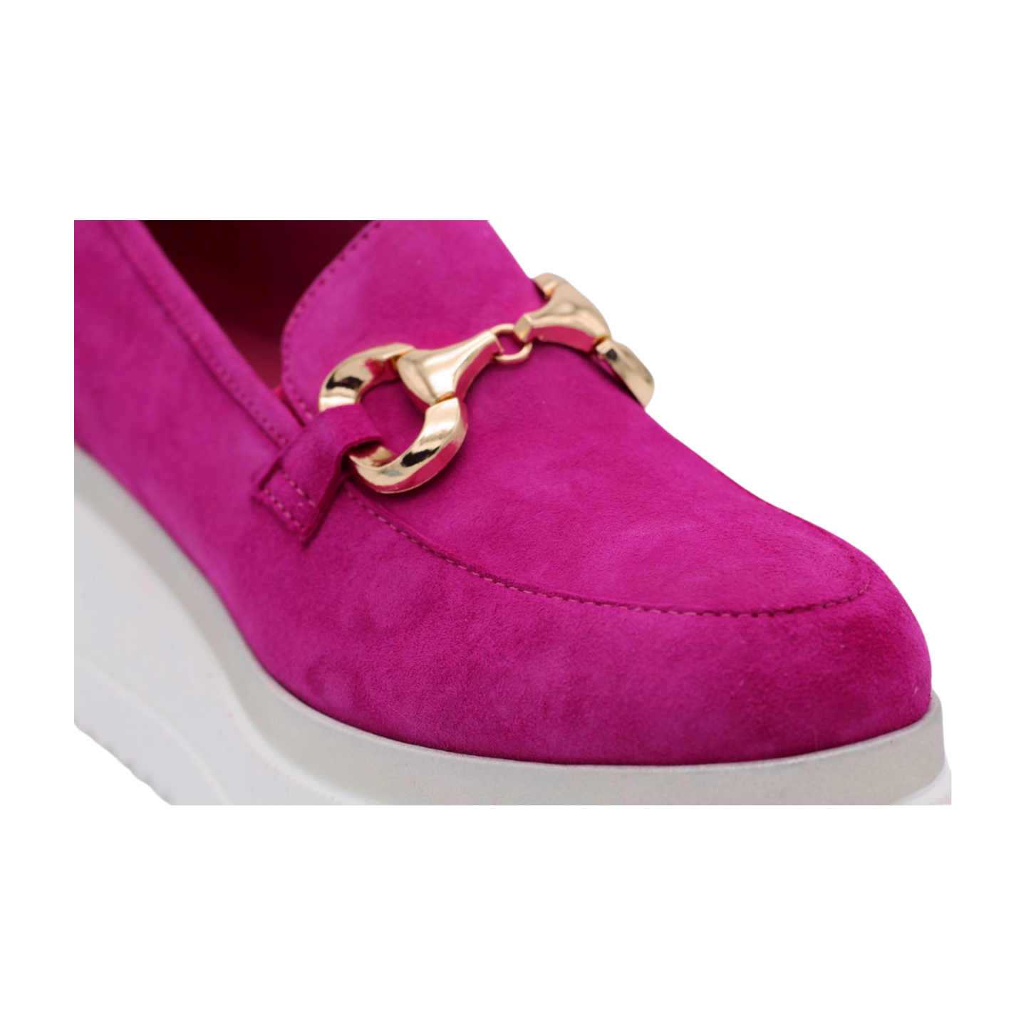 MARCO MOREO Ilaria Pink Suede  Platform Loafer E4245