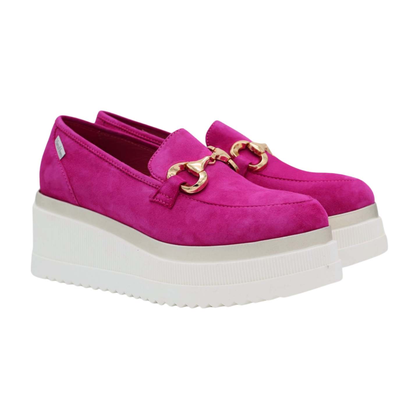 MARCO MOREO Ilaria Pink Suede  Platform Loafer E4245