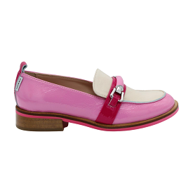 MARCO MOREO Pink Cream Patent Loafer F205