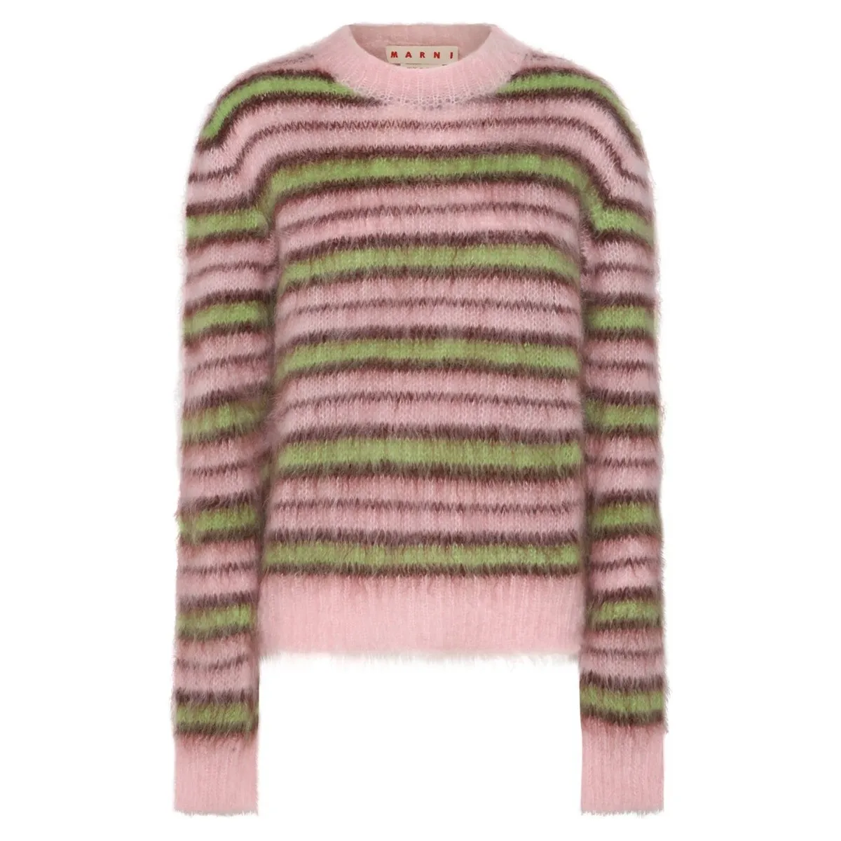 MARNI  |Crew Neck Stripes Casual Style Wool Long Sleeves