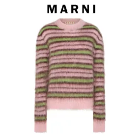 MARNI  |Crew Neck Stripes Casual Style Wool Long Sleeves