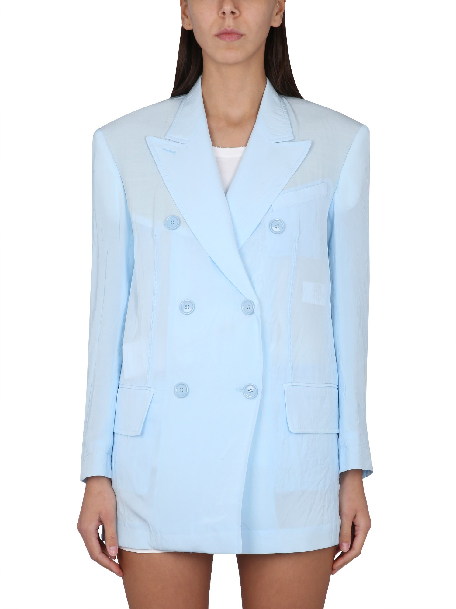 MAX MARA    VISCOSE DOUBLE-BREASTED JACKET