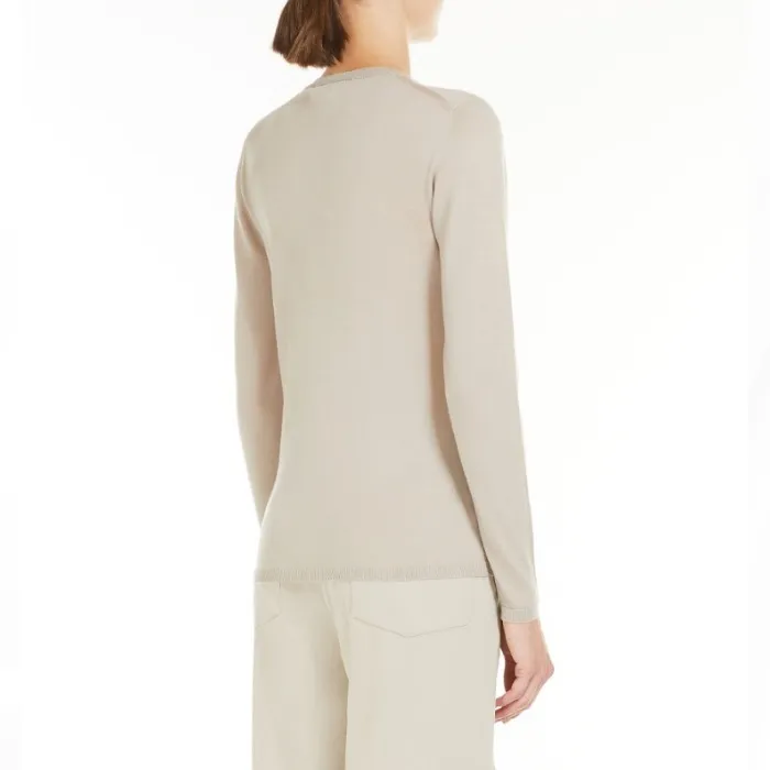 MaxMara  |Crew Neck Casual Style Wool Long Sleeves Plain Party Style