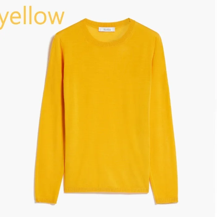 MaxMara  |Crew Neck Casual Style Wool Long Sleeves Plain Party Style