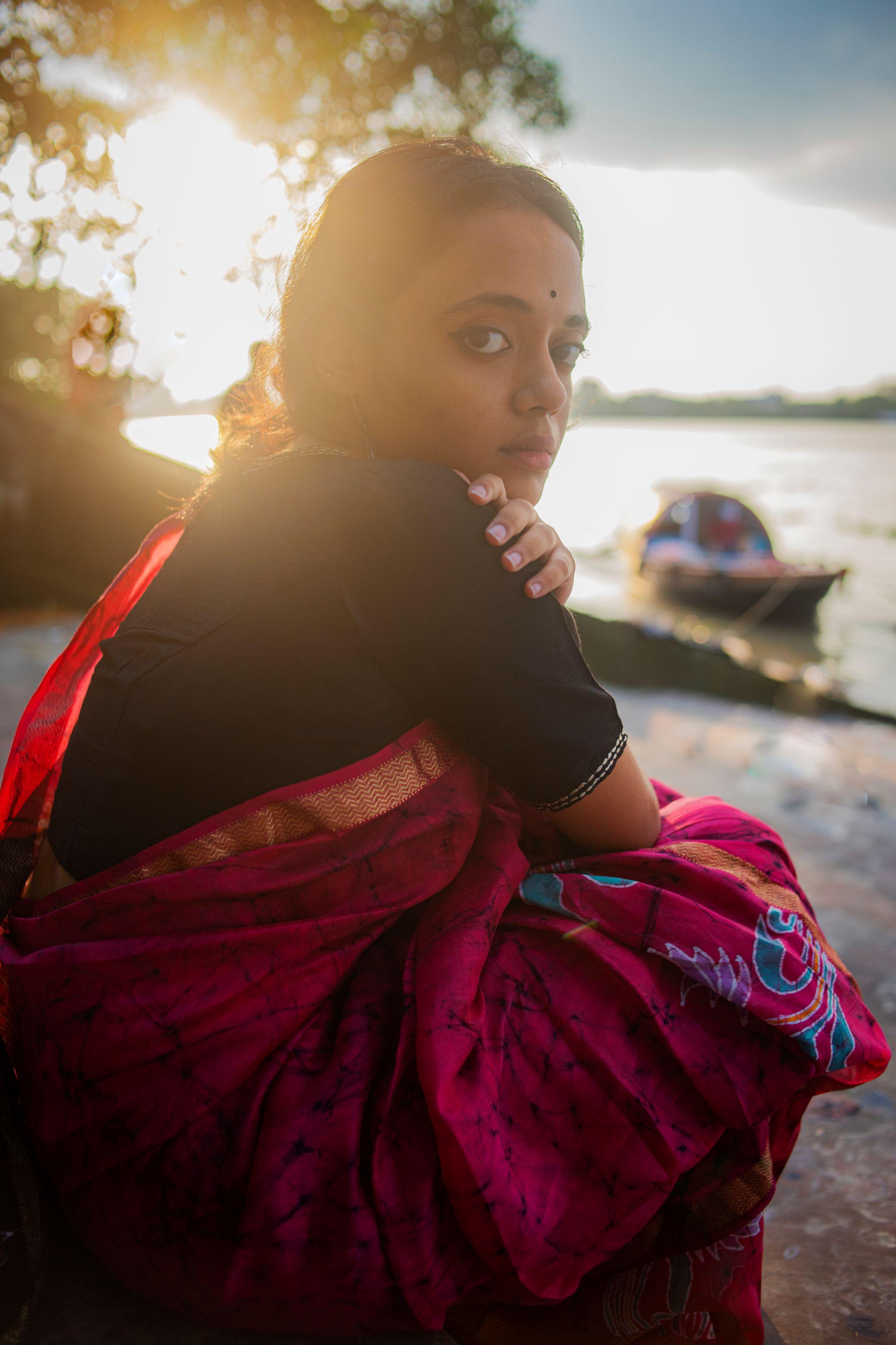 Mayura - Narmada Batik Maheswari saree