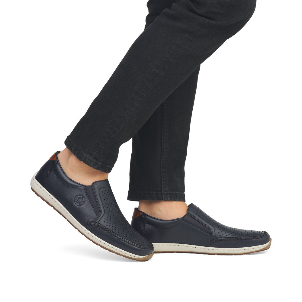 Men's Rieker 08868 Slip On Shoe Navy Blue