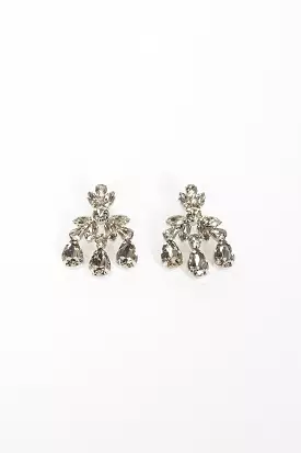 Mini Chandelier Earrings Smoke