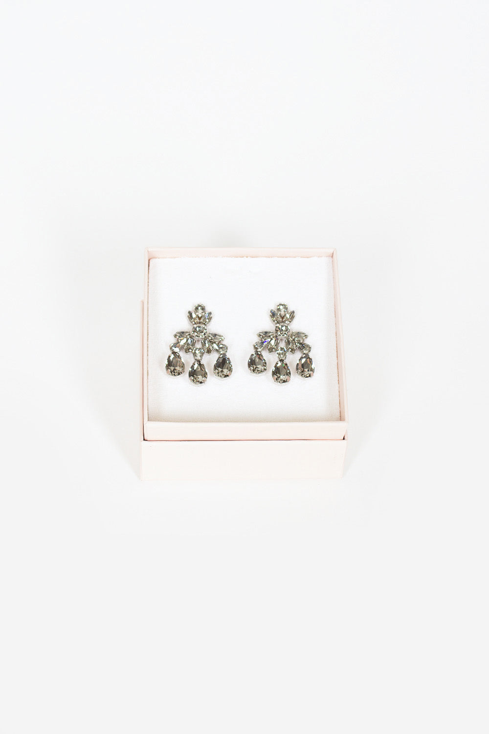 Mini Chandelier Earrings Smoke