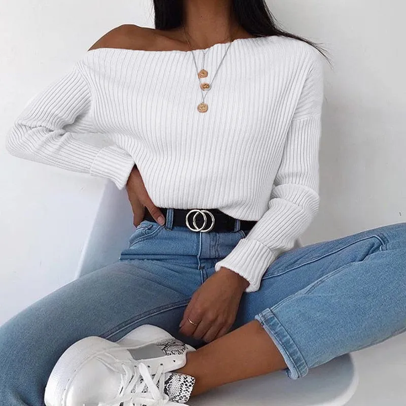 OBLIQUE KNITTED TOP