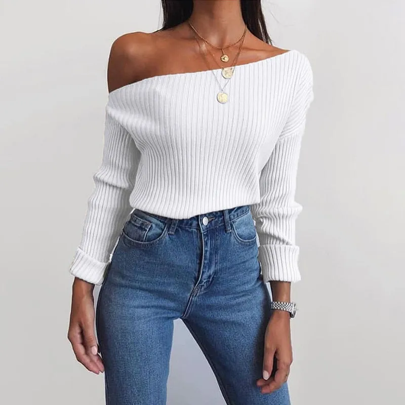 OBLIQUE KNITTED TOP