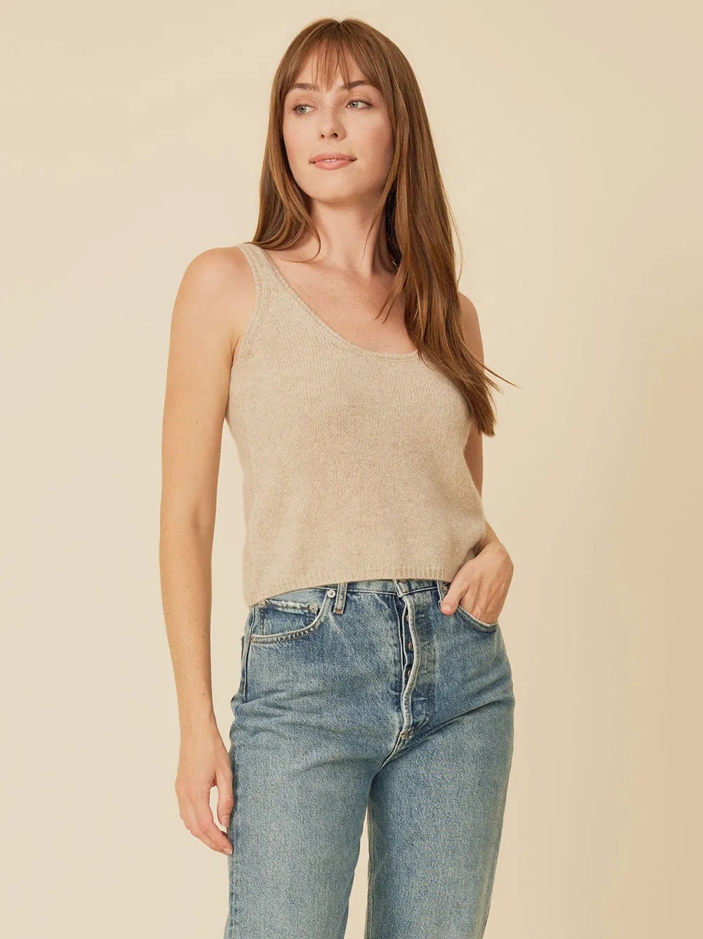 One Grey Day Talia Cashmere Tank (More Colors)