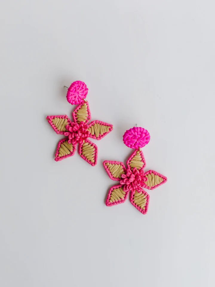 Paige Earrings - Hot Pink Michelle McDowell