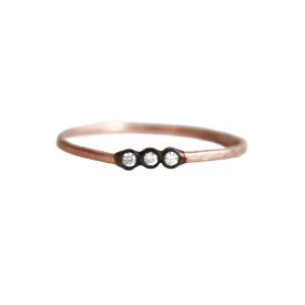 Rose Gold & Rhodium Plated Diamond Ring