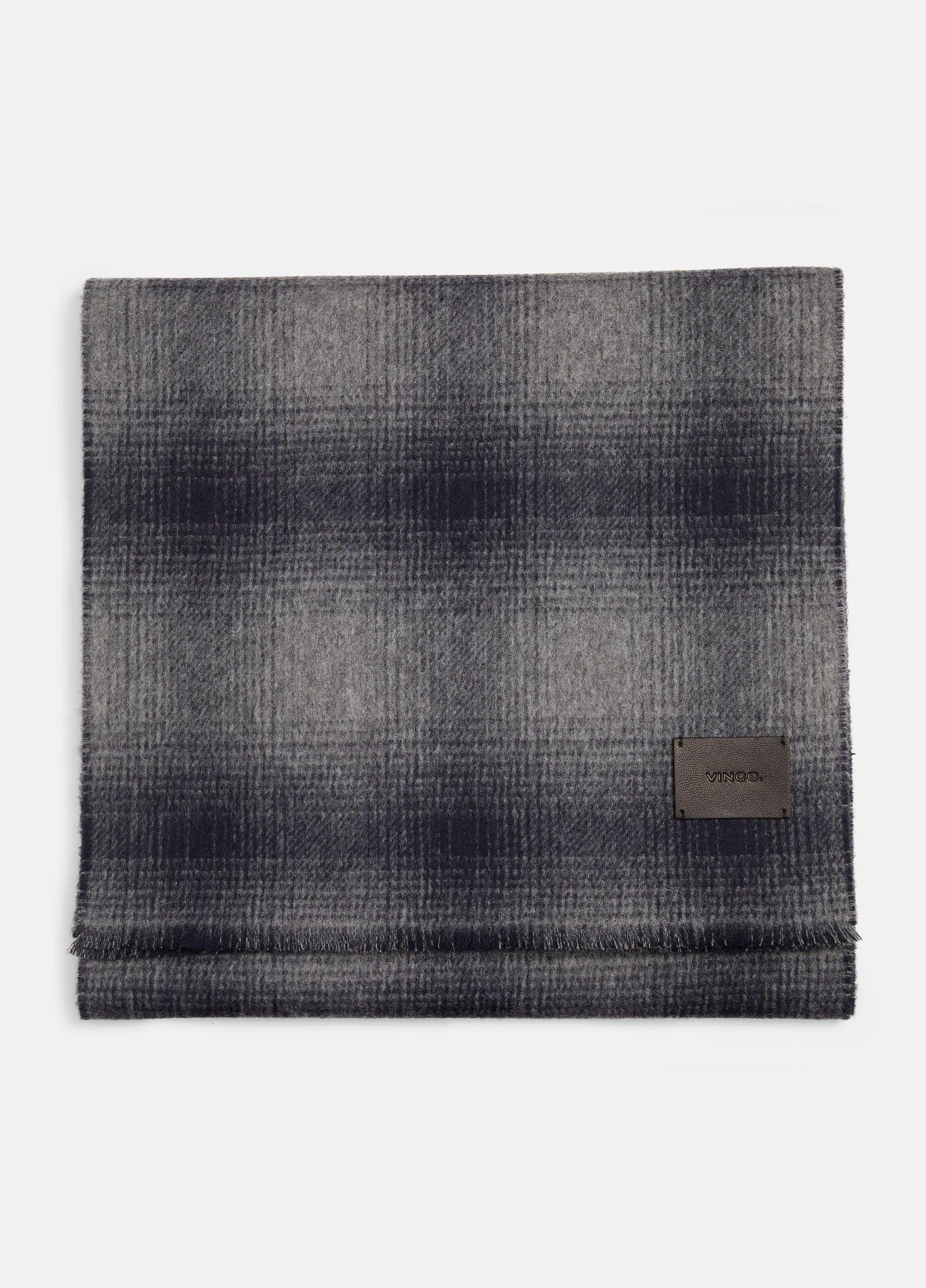 Shadow Plaid Double-Face Wool and Cashmere Scarf