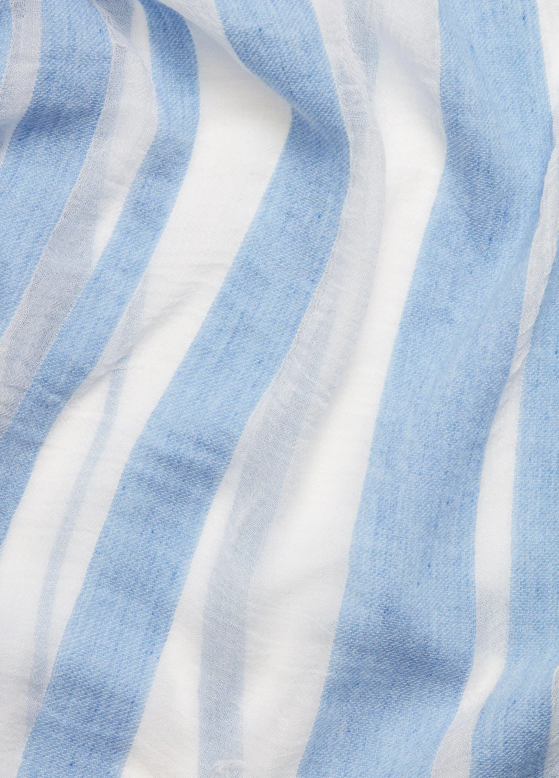 Sheer Stripe Wool-Blend Scarf