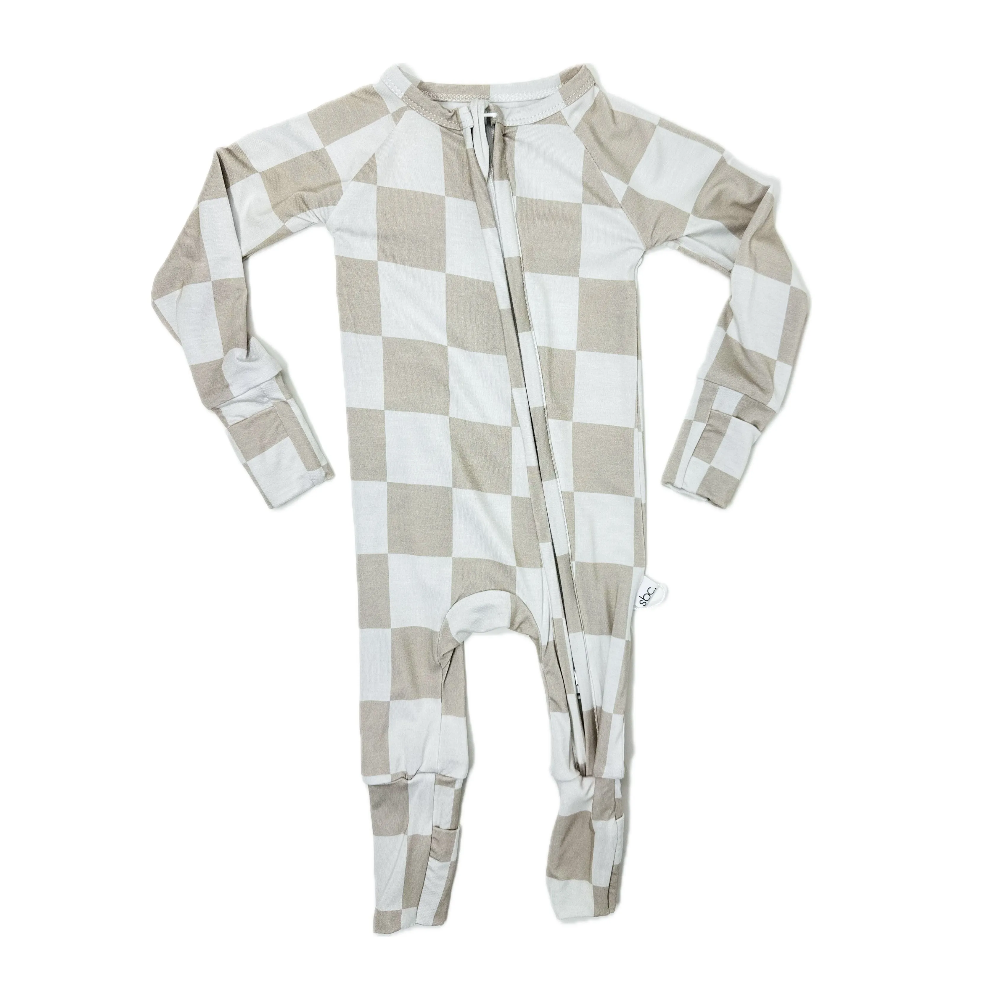 SHORE BABY Espresso Check Zippy Sleeper (COLLECTIVE)