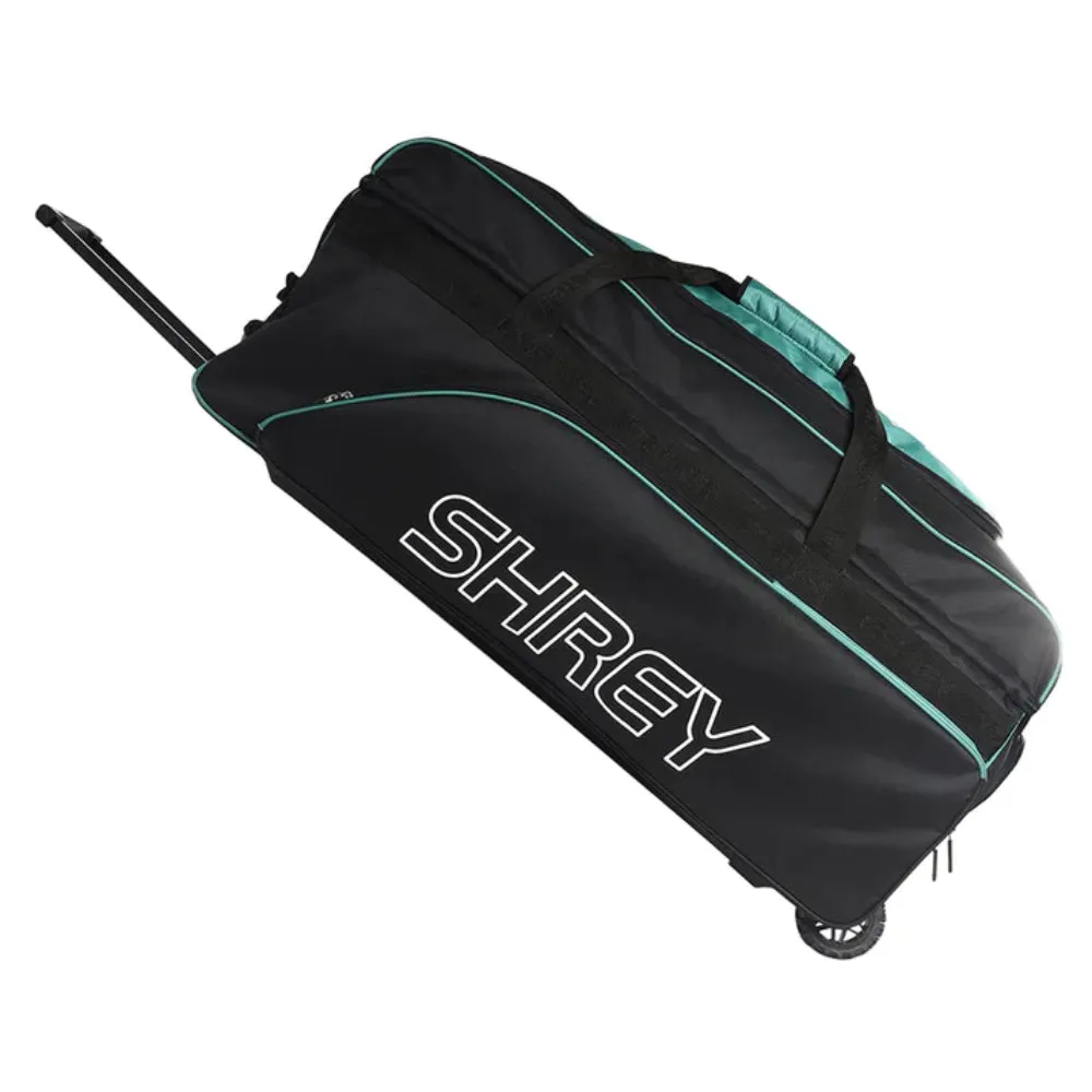 SHREY 1779 Match Wheelie Cricket Kit Bag (Black/Green)