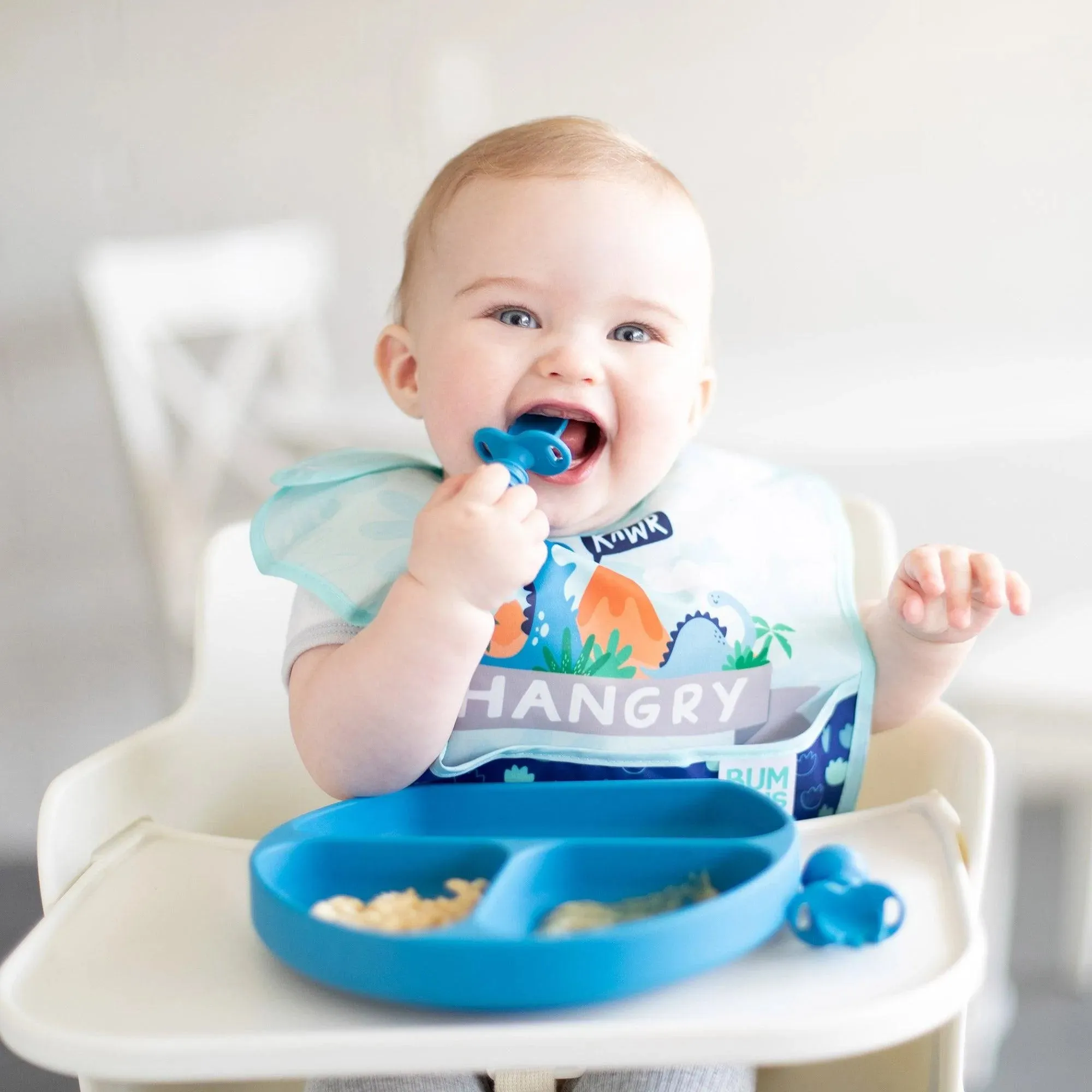 Silicone Grip Dish: Dark Blue