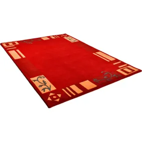 Stevenage Hand Tufted Wool Red Rug