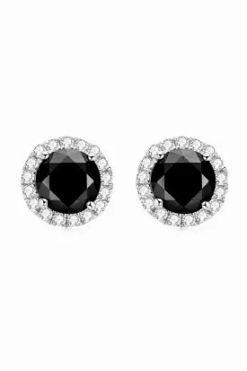 Two-Tone 4-Prong Moissanite Stud Earrings