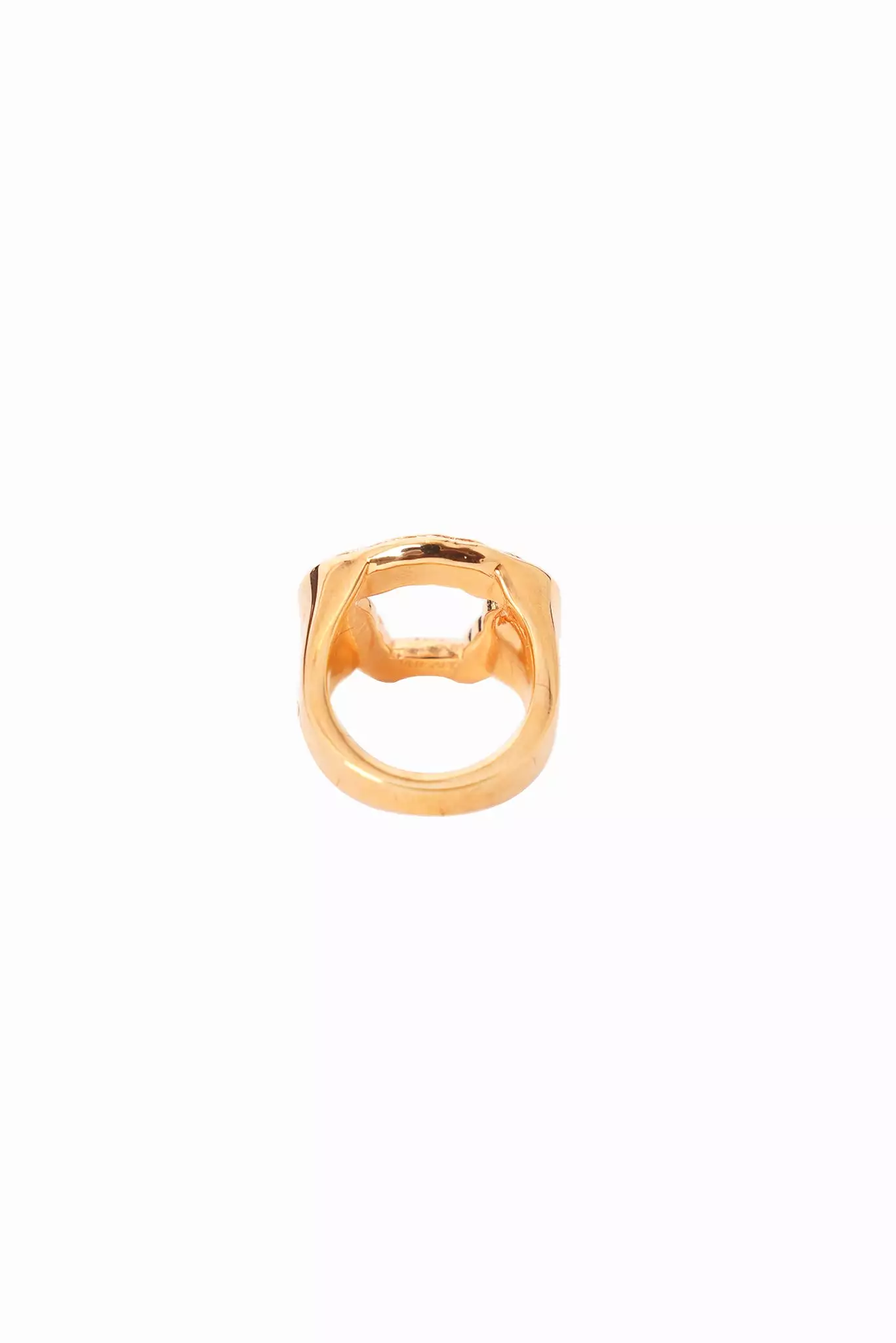 Versace Gold Metal Medusa Ring Size 6