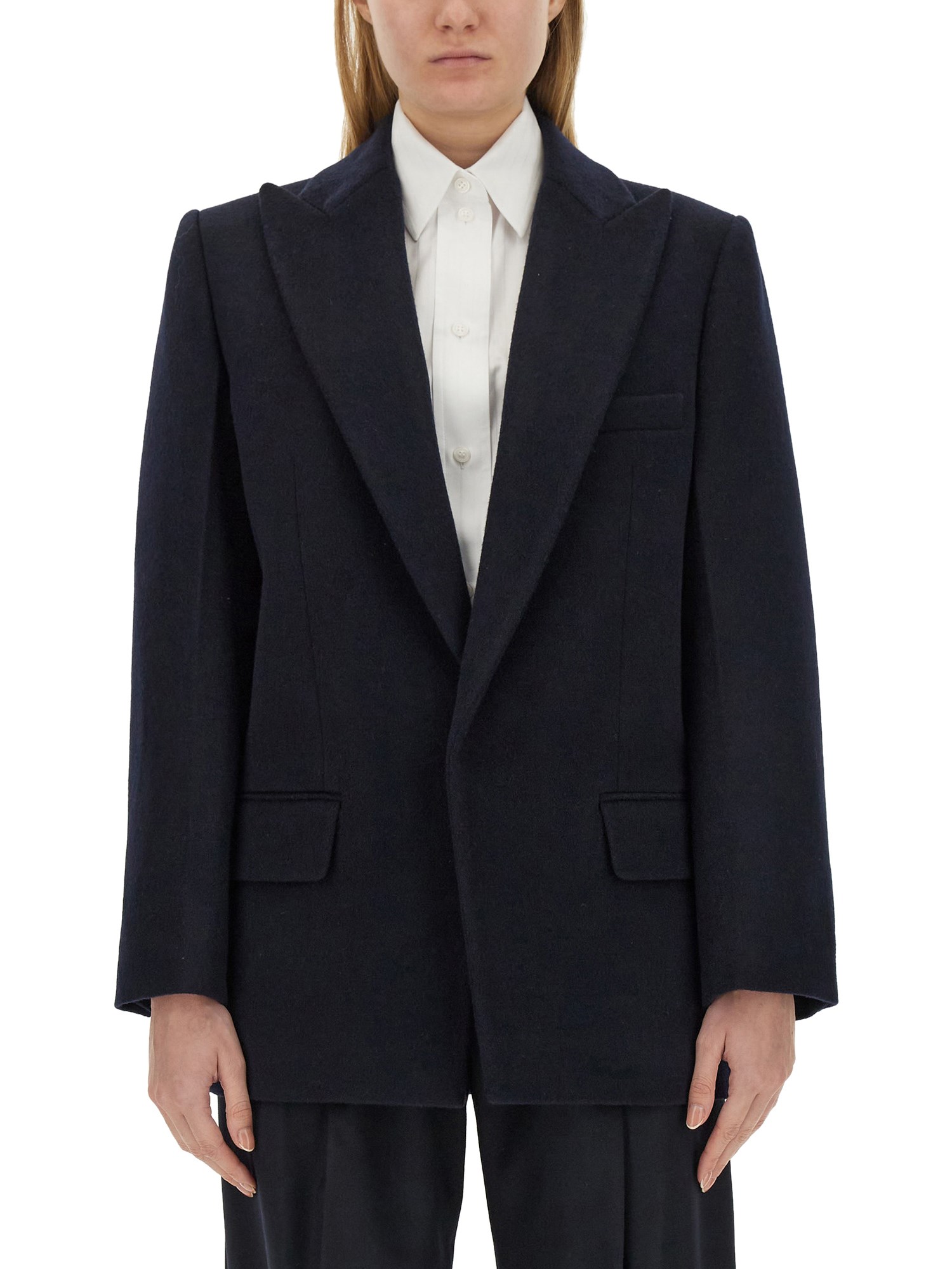 VICTORIA BECKHAM    WOOL PEAK LABEL JACKET