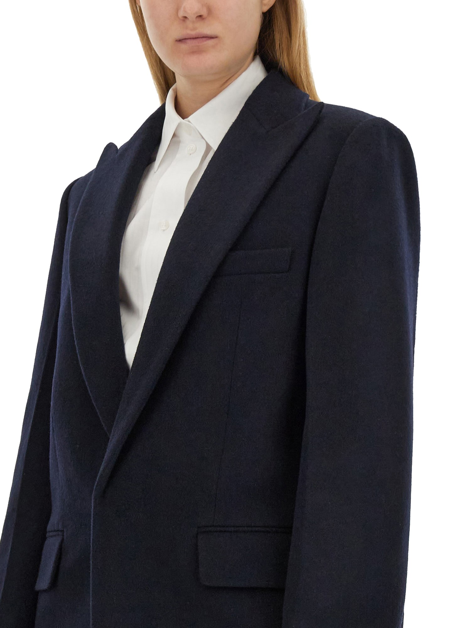 VICTORIA BECKHAM    WOOL PEAK LABEL JACKET